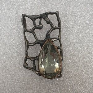 Bora Jewelry of Brooklyn Sterling Silver Pendant with Teardrop Gemstone